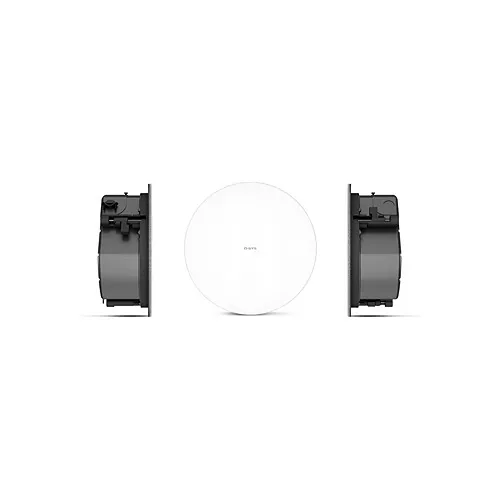 QSC AD-C4T-LPZB-WH Ceiling Mount Loudspeaker, Low Profile, Zero Bezel, White