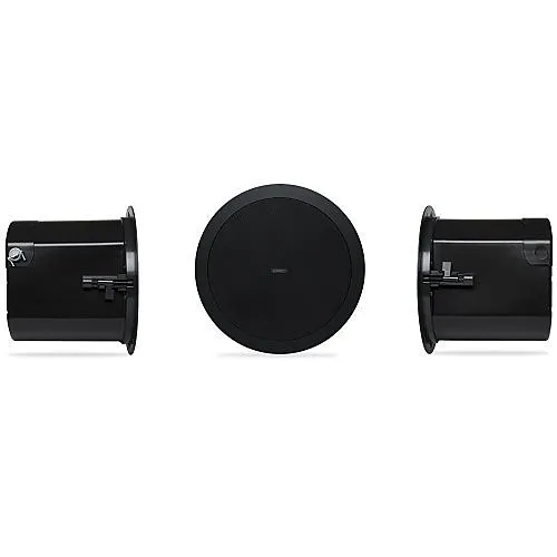 QSC AD-C6T-BK AcousticCoverage Series 6.5" Small Format Ceiling Mount Loudspeaker, 135 Degree Conical DMT, Black