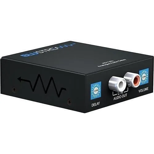 Blustream AD11AU Analogue Audio Delay Processor with Volume Control, RCA In/Out, 1s Adjustable Delay