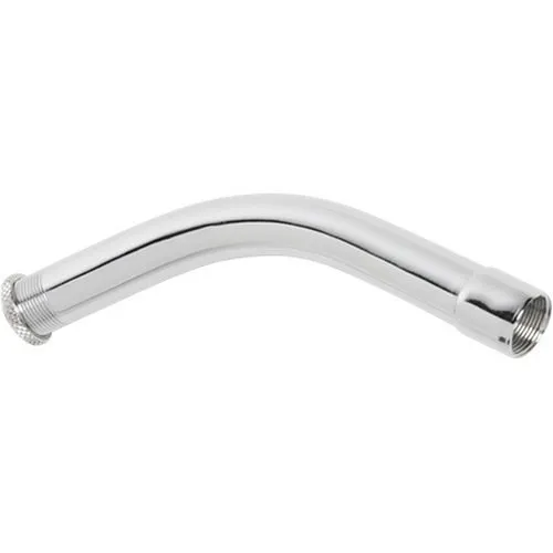AtlasIED AD19B Microphone Mounting Adapter Extension Tube 45° Angle Tube; 5/8 inch #27 Male and Female Thread, 6"H 3" Extension, Chrome