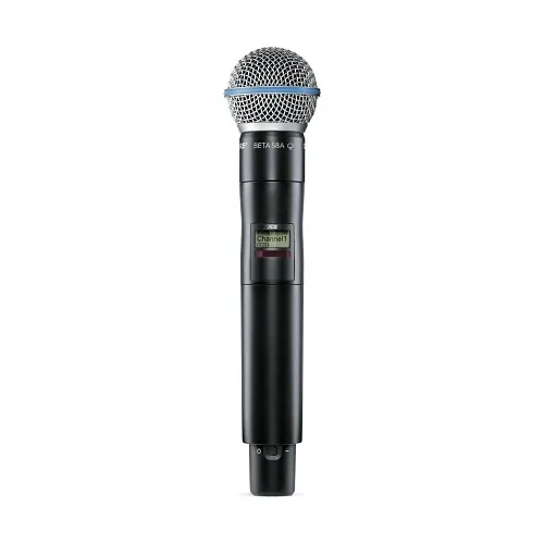 Shure AD2/B58=-G57 Axient Digital Handheld Wireless Microphone Transmitter with Beta 58A Capsule, Black