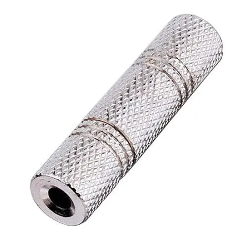 Vanco AD3535 3.5mm Stereo Jack to 3.5mm Stereo Jack Adapter, Nickel