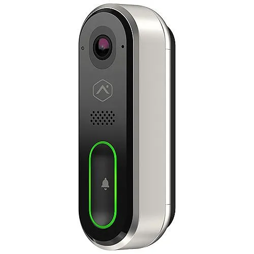 Alarm.com ADC-VDB770-S Design Studio Series Touchless Video Doorbell Camera with Expansive 150° Vertical FOV, Two-Way Audio, Full HD, HDR and IR Night Vision, Silver