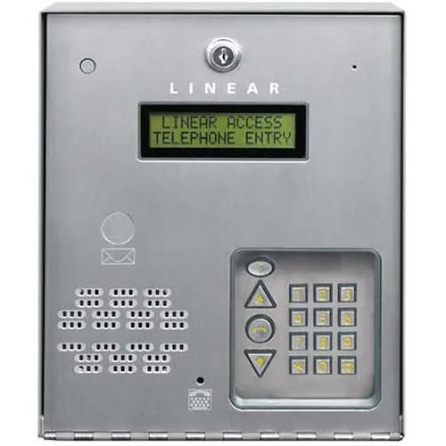 Linear AE-100 Commercial Single-Door Telephone Entry System, Stainless-Steel Front Panel