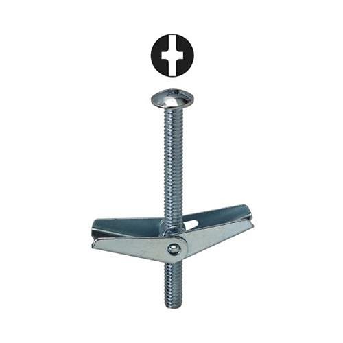 Dottie TBC363 3/16" 3" Phillips/Slotted Mushroom Head Toggle Bolt, 50-pack
