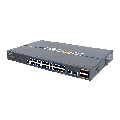 AurCore AES4102P AES4000 Series 24x2.5GE Base-T, 2x10GE Base-T, 4x10GE SFP+, L3 Managed PoE+ Switch, 370W PoE Budget, 240Gbps