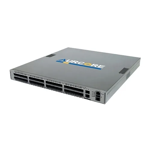 AurCore AES8001BS1 AES8000 Series Data Center Switch, 32x400GE QSFP-DD, 2x10GE SFP+, 25.6Tbps, F2B, SONiC, Falcon