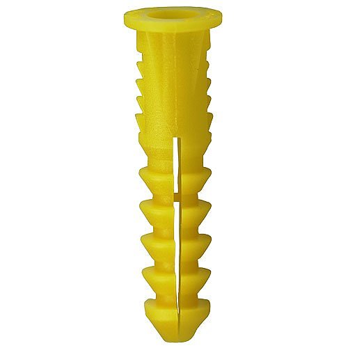 Dottie 122 #8-#10-#12 Yellow Wing Conical Plastic Anchor, 100-Pack