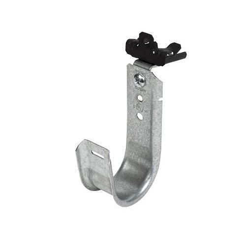 Cablofil CJ32HACHOK24 2" J-Hook Wide / Retainer, 90-Degree Swivel Knockon Beam Clip 1/8"-1/4", 50-Pack Box