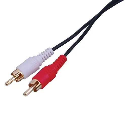 Vanco AG212X 12' Gold-Plated Dual RCA Cable, Premium-Grade Connectors
