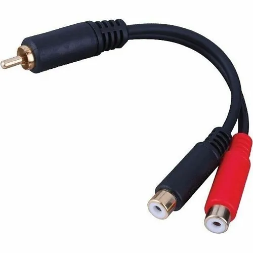 Evolution AGH3EX RCA Patch Cables, Premium Gold Plated "Y" Cable Adapters Male Plugs