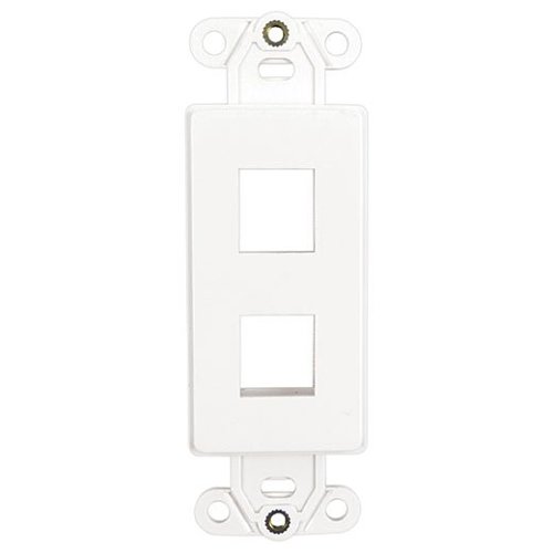 Primex 125-0952-WT Modular Wall Plate Decorative Insert, 2-port, White