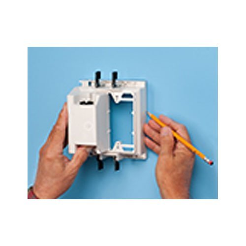 Arlington TVBU505BL Two-Gang Recessed TV Box For Power And Low Voltage, Black