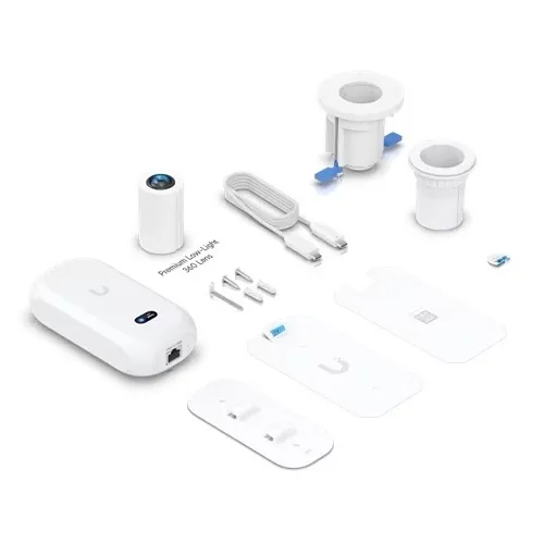 Ubiquiti AI-THETA-PRO 8MP 4K Low-Profile PoE Camera with Ultra Low-Light 360° View, White