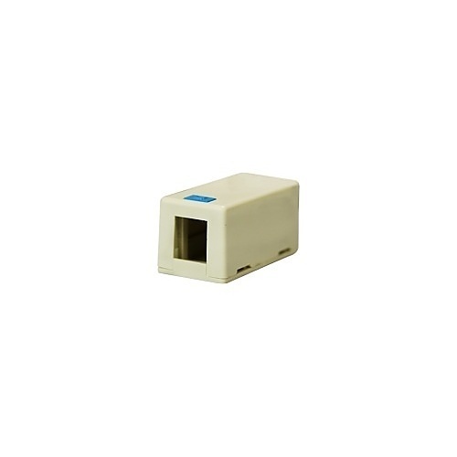 DataComm 20-5311 Keystone Jack, 1-Port Surface for Keystone Modules, Ivory