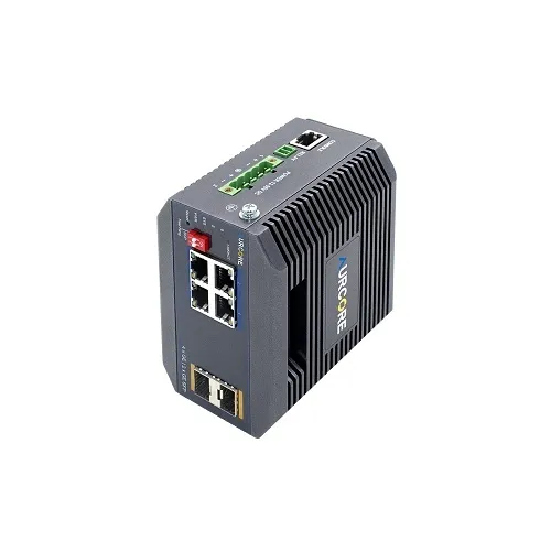 AurCore AIS2001 AIS2000 Series 4x1GE Base-T, 2x1GE SFP, DIN-Rail L2+ Managed Industrial Switch, 12Gbps
