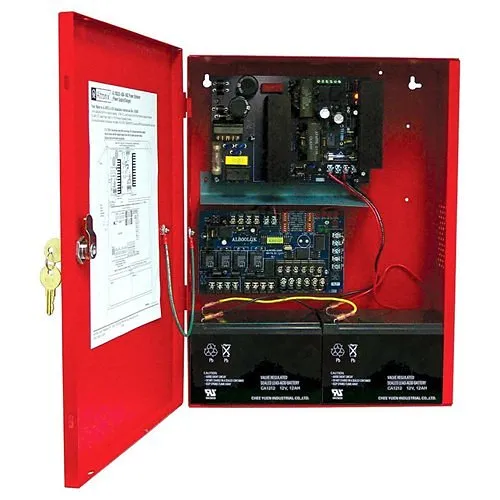 Altronix AL1002ULADA NAC Power Supply, Class or Class Outputs, 24VDC at 10A, Red BC400 Enclosure