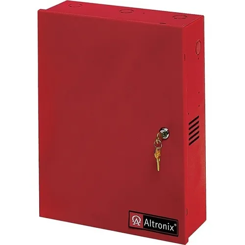 Altronix AL1024ULACMR 8-Output Power Supply, Fused Power Controller, 24V DC, 10A, Red