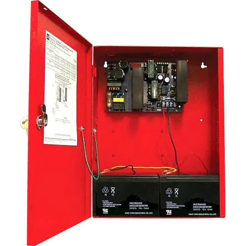 Altronix AL1024ULXR Power Supply Charger, Single Fused Output, 24VDC at 10A, Red BC400 Enclosure