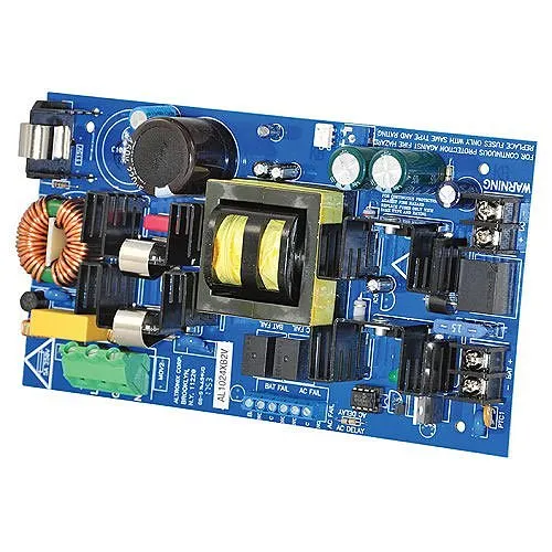 Altronix AL1024XB2V Power Supply Charger, Single Fused Output, 24V DC at 10A, 220V AC, Board