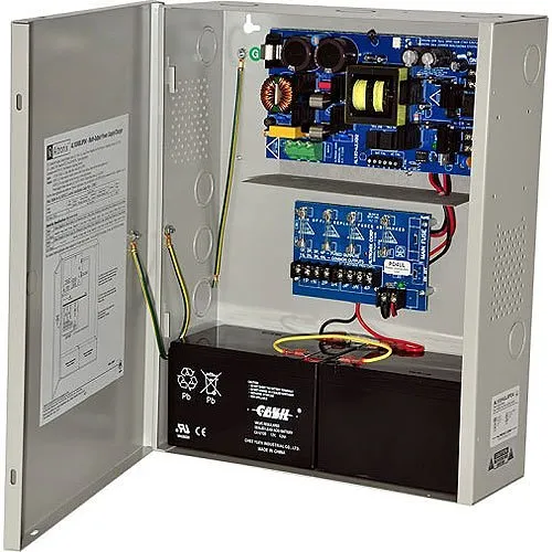 Altronix AL1024XPD4220 Power Supply Charger, 4-Fused Outputs, 24V DC at 10A, 220V AC, BC400 Enclosure