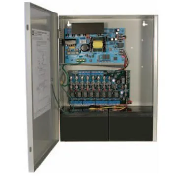 Altronix AL600ULACMCBR Access Power Controller with Power Supply Charger, PTC Class Relay Outputs, 12/24VDC at 6A, FAI, 115VAC, BC400 Enclosure, Red