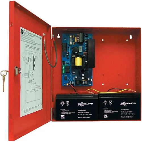 Altronix AL600ULXR Power Supply Charger, Single Class Output, 12/24VDC at 6A, Red BC300 Enclosure