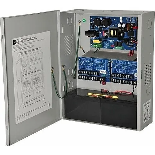 Altronix AL600XPD16CB220 Power Supply Charger, 16-PTC Class Outputs, 12/24V DC at 6A, 220V AC, BC400 Enclosure