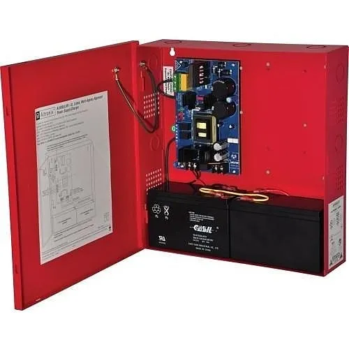 Altronix AL600XR220 Power Supply Charger, Single Class 2 Output, 12/24VDC 6A, 220VAC, BC300 Enclosure, Red