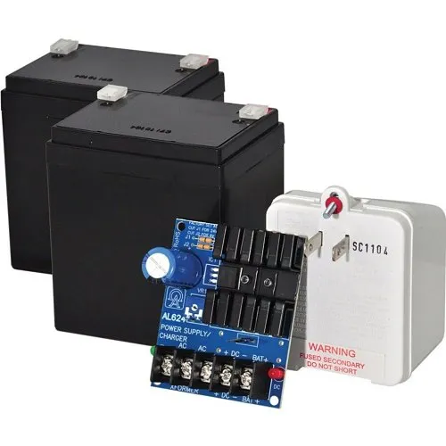 Altronix AL62424C Linear Power Supply Charger, Single Class Output, 6/12/24VDC at 1.2A, 16 to 24VAC, Board, Includes BT124 and TP2420