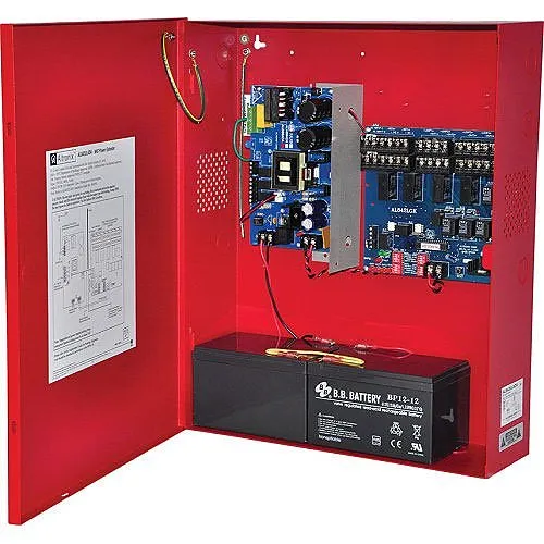 Altronix AL842ADA220 NAC Power Supply, Class or Class Outputs, 24VDC at 8A, 220VAC, BC600 Enclosure, Red