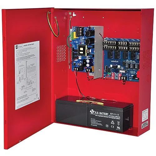 Altronix AL842ULADA NAC Power Supply, Class or Class Outputs, 24VDC at 8A, Red BC600 Enclosure