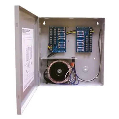 Altronix ALTV2416350 CCTV Power Supply, 16 Fused Outputs, 24/28VAC at 14A, 115VAC, BC300 Enclosure