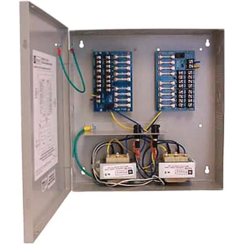 Altronix ALTV2416ULX3 CCTV Power Supply, 16 Fused Outputs, 24/28VAC at 7A, 115VAC, BC300 Enclosure, Includes 3-Wire Line Cord