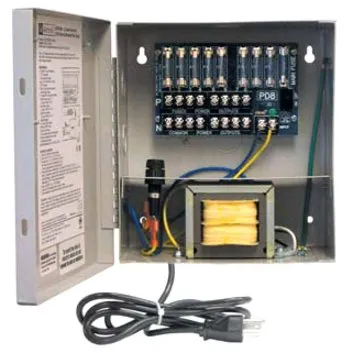 Altronix ALTV248ULCB3 CCTV Power Supply, PTC Class Outputs, 24-28VAC, at 3.5A, 115VAC, BC100 Enclosure, includes 3-wire line cord
