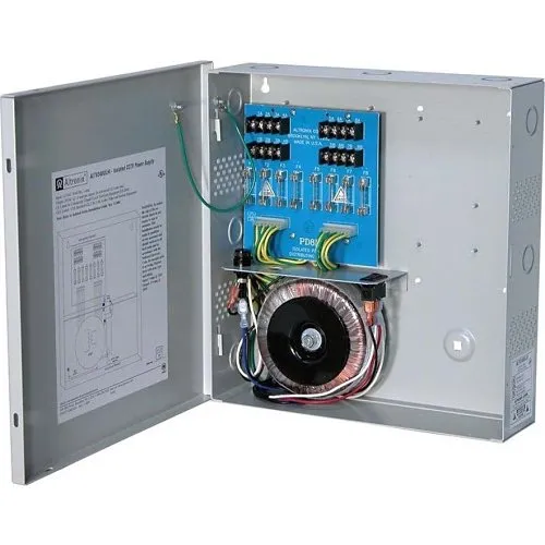 Altronix ALTV248ULHI3 CCTV Power Supply, Fused Outputs, 24VAC at 12.5A, 115VAC, BC300 Enclosure, Includes 3-Wire Line Cord