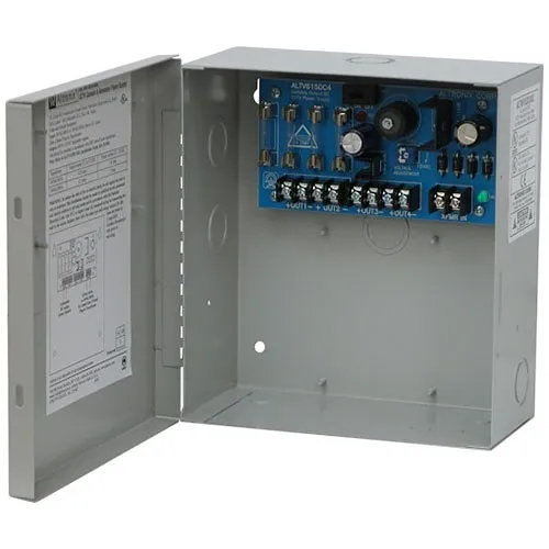 Altronix ALTV615DC4CB CCTV Power Supply, 6-15VDC 2.5A PTC