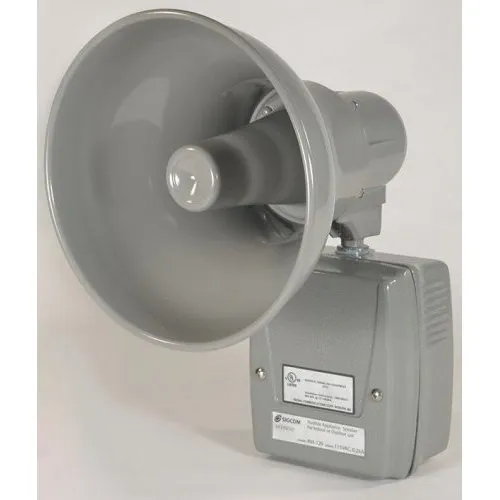 SigCom AM-24G AM Series Weatherproof Amplified Speaker, 24VDC, Gray