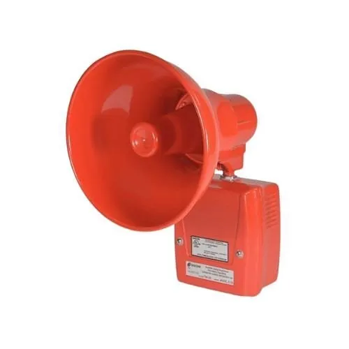 SigCom AM-24R AM Series Weatherproof Amplified Speakers, 24V DC, Red