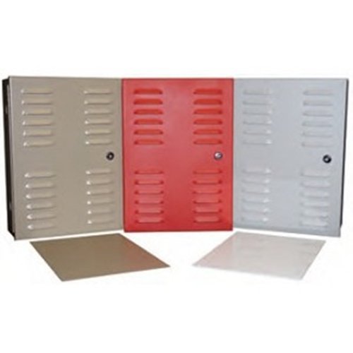 Mier BW-100B Indoor Enclosure with Louvers in Door and Lock, 11"x15"x 4", Beige