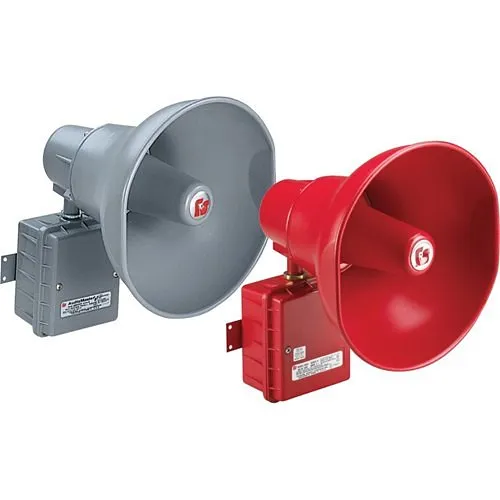 Federal Signal AM300GCX-R AudioMaster Wall Mountable Speaker, 15 watts, Hazardous location, Transformer coupled, UL, Red