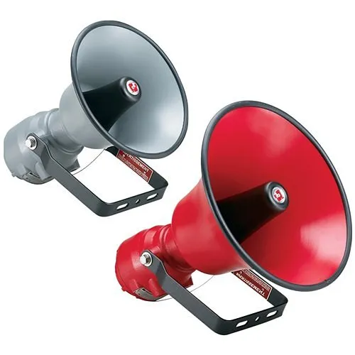 Federal Signal AM300X AudioMaster Public Address Explosion-Proof Speaker, 15W, Transformer Coupled, UL, Gray