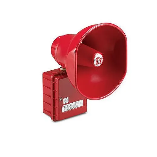 Federal Signal AM302-R Audiomaster AM Series Indoor / Outdoor Wall Mountable Speaker, 30W, Transformer Coupled, UL,  Red