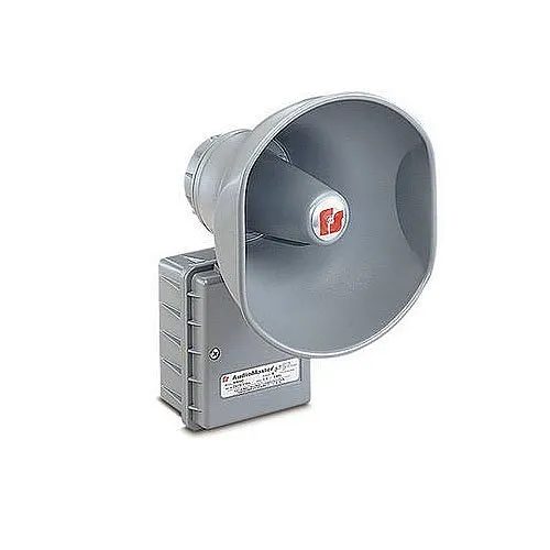 Federal Signal AM302 AudioMaster Indoor/Outdoor Wall Mountable Speaker, 30W, Transformer Coupled, Gray