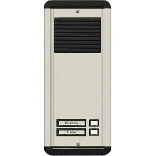 Alpha AM612/02 2-Button Intercom Door Station, Flush, Aluminum