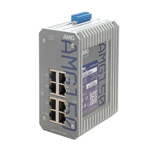 AMG Systems AMG150-4GAT-P120 Industrial 4-Port PoE Injector, DIN Rail / Wall Mount