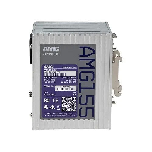 AMG Systems AMG155-1GAT-P30 Industrial 1-Port PoE Injector, DIN Rail / Wall Mount