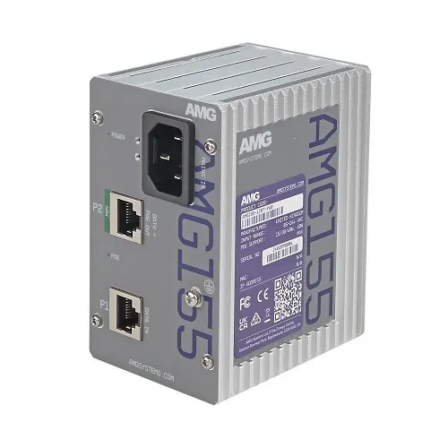AMG Systems AMG155-1GBT-P60 Industrial 1-Port PoE Injector, DIN Rail / Wall Mount