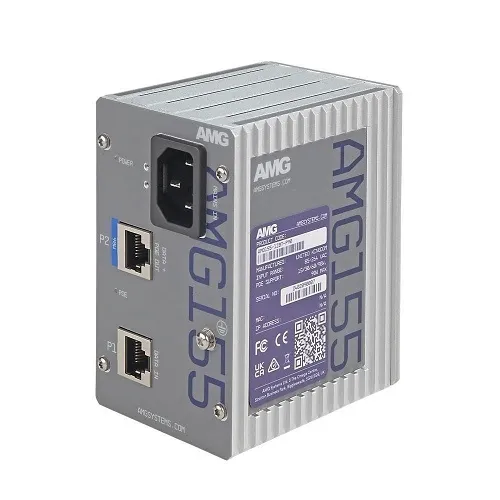 AMG Systems AMG155-1GBT-P90 Industrial 1-Port PoE Injector, DIN Rail / Wall Mount