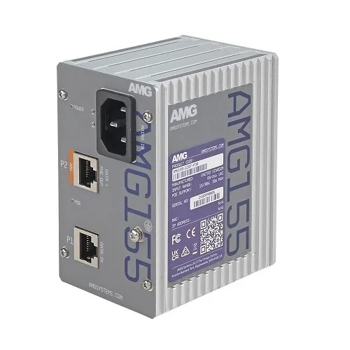 AMG Systems AMG155-1XAT-P30 Industrial 1-Port PoE Injector, DIN Rail / Wall Mount